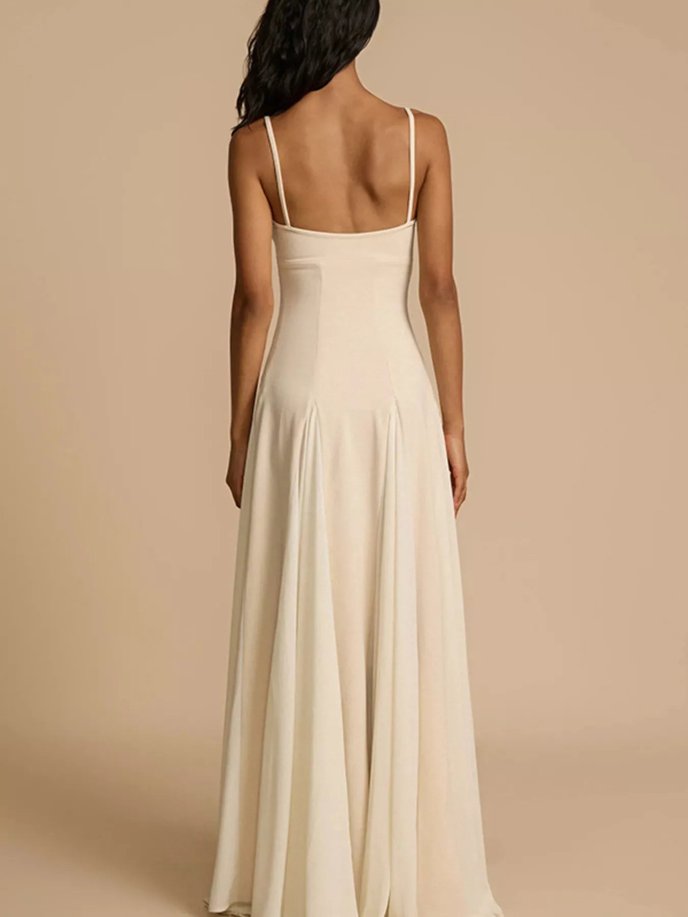 Sweetheart Neck Spaghetti Strap Flowy Maxi Dress
