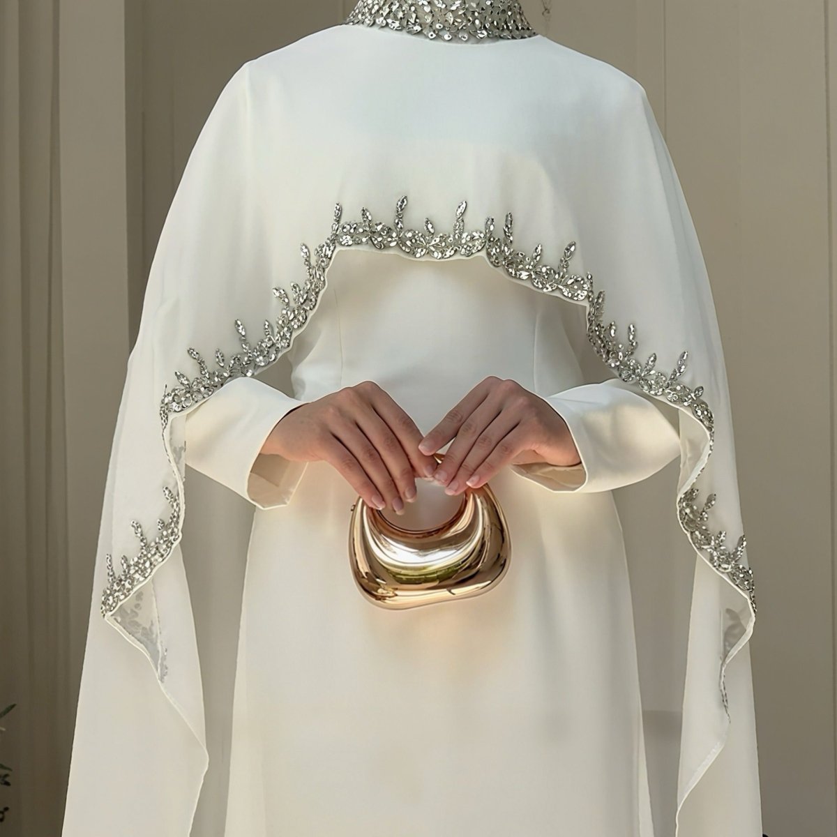 Celestial Rhinestone Cape Abaya | Luxury 2-Piece Set (MA251) - Overture Gifts