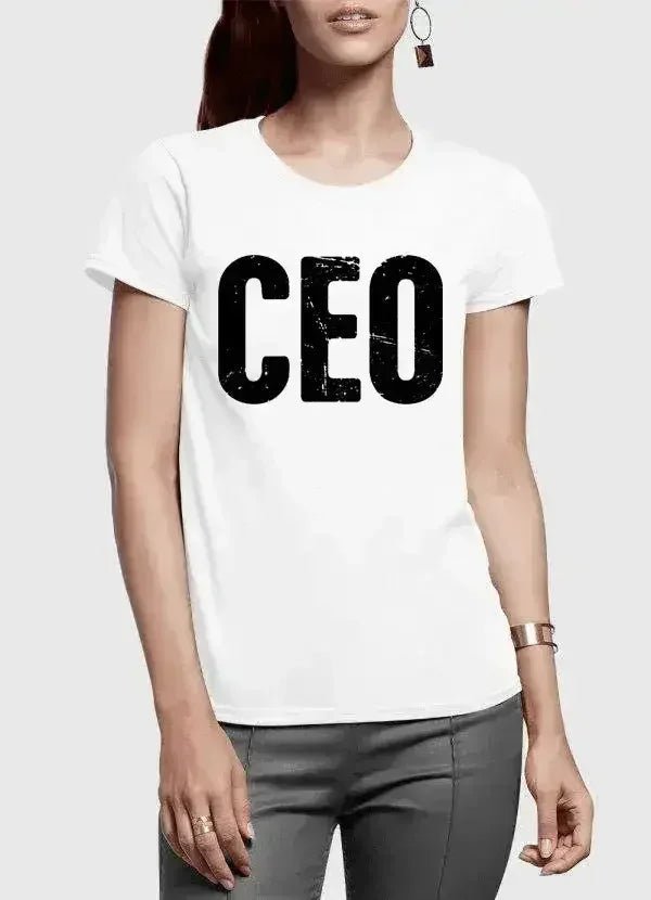 CEO Half Sleeves Women T-shirt - Overture Gifts
