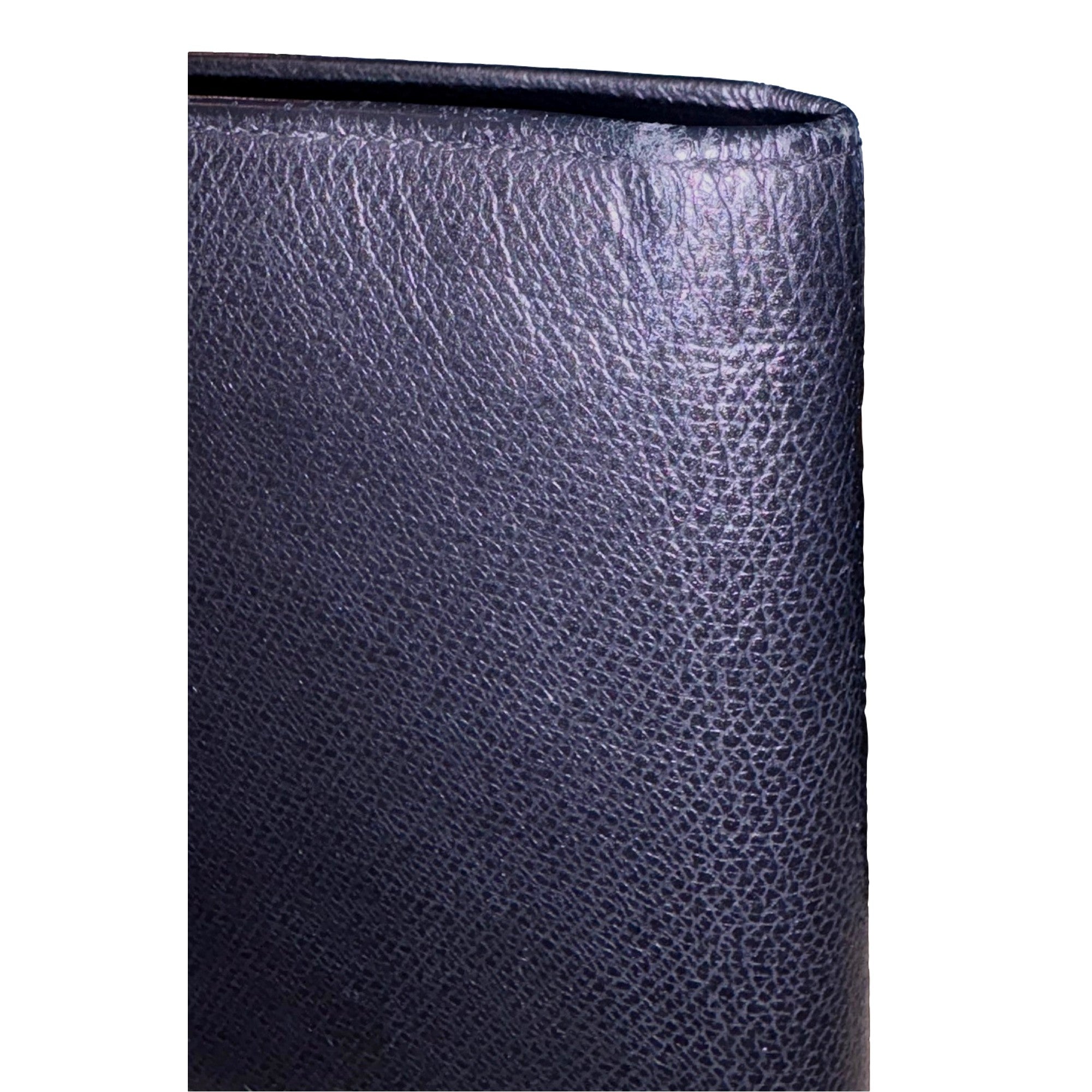 Chanel Vintage Yen Black Caviar Leather Long Wallet