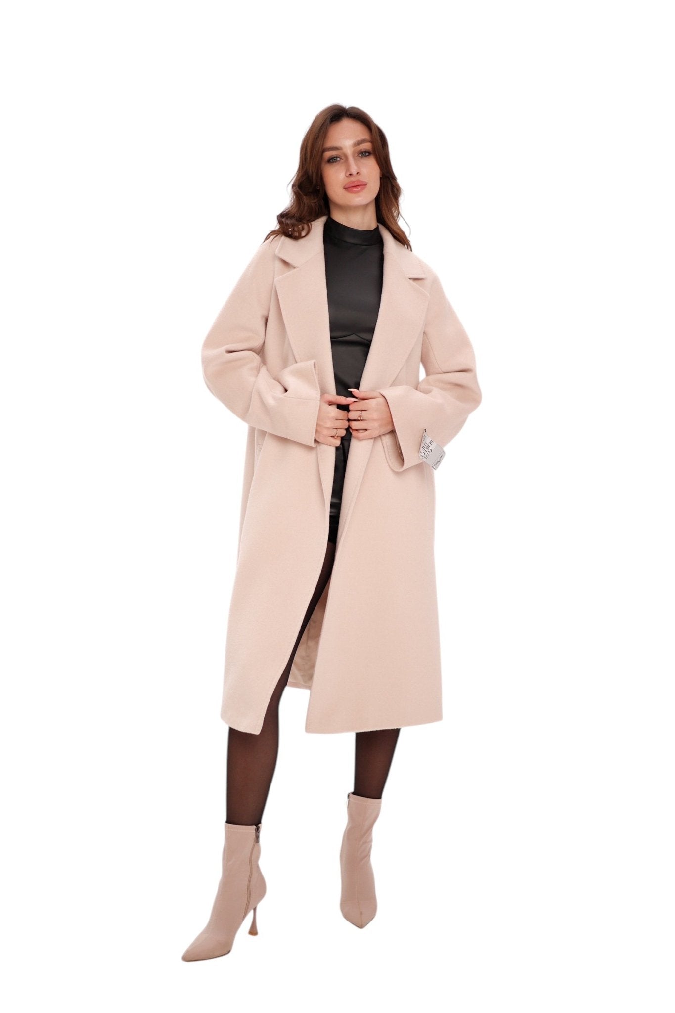 Chester Premium Wool Cashmere Coat in Praline - Overture Gifts