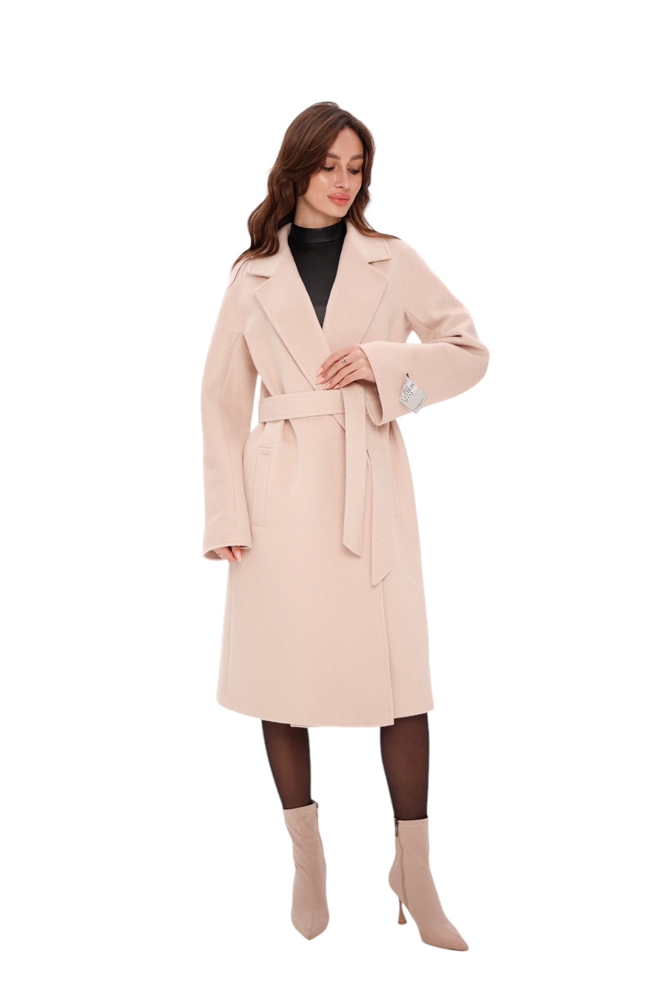 Chester Premium Wool Cashmere Coat in Praline - Overture Gifts