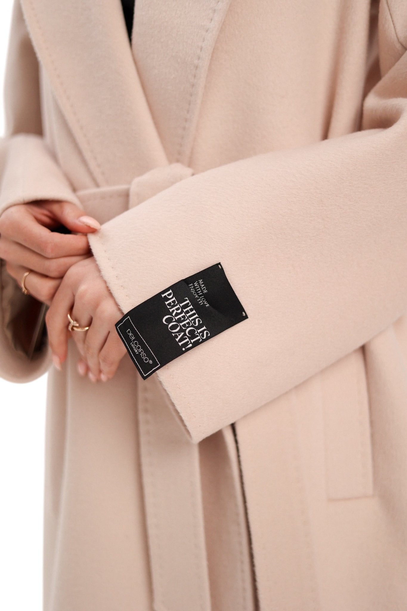 Chester Premium Wool Cashmere Coat in Praline - Overture Gifts