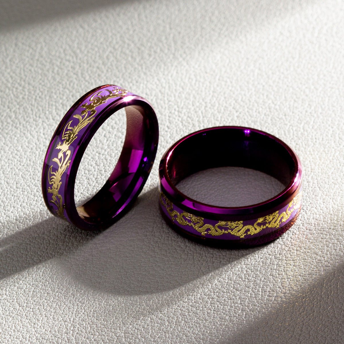 Chinese Studies Ping An Dragon Phoenix Couple The Male Rings - Overture Gifts