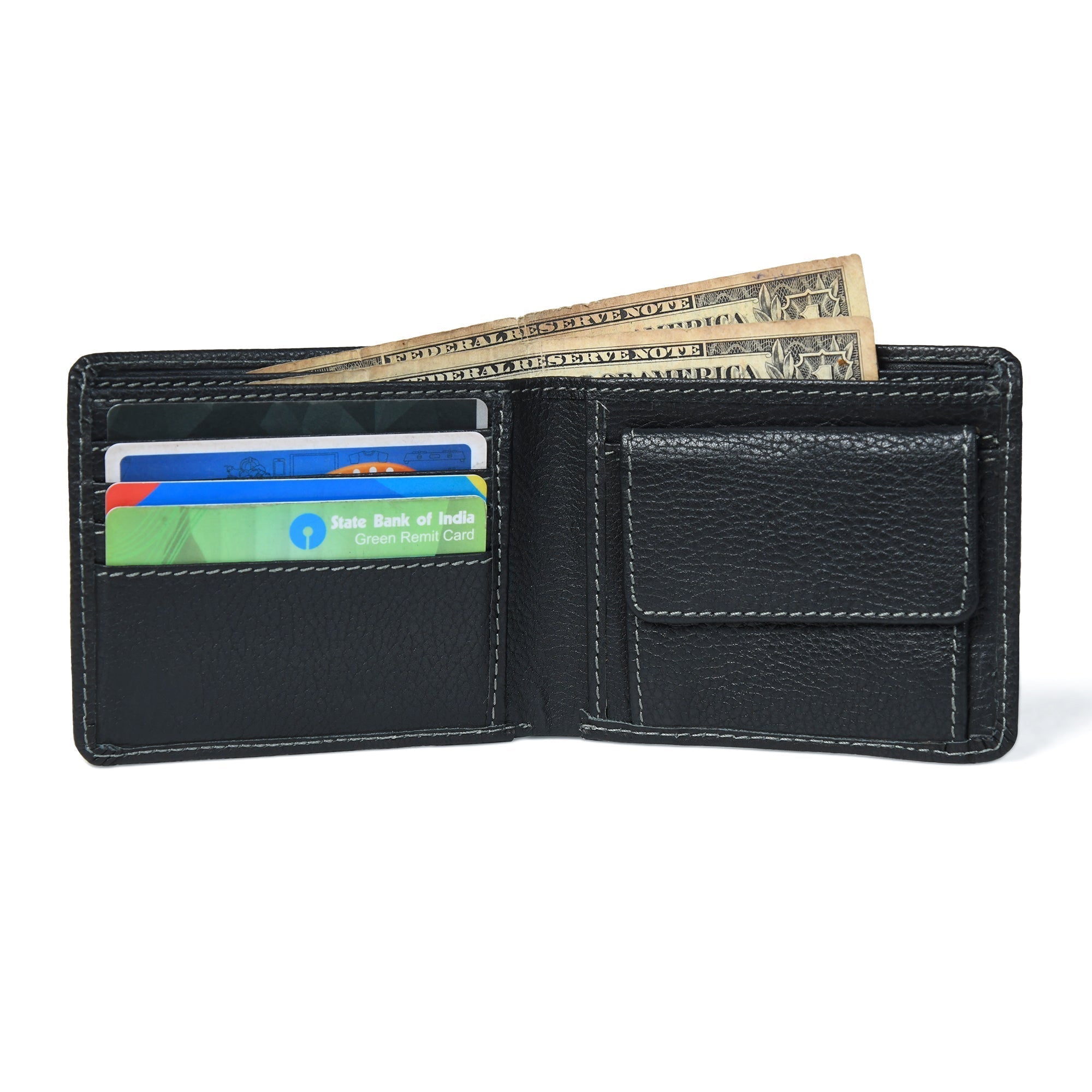 Classic Black Leather Wallet - Overture Gifts