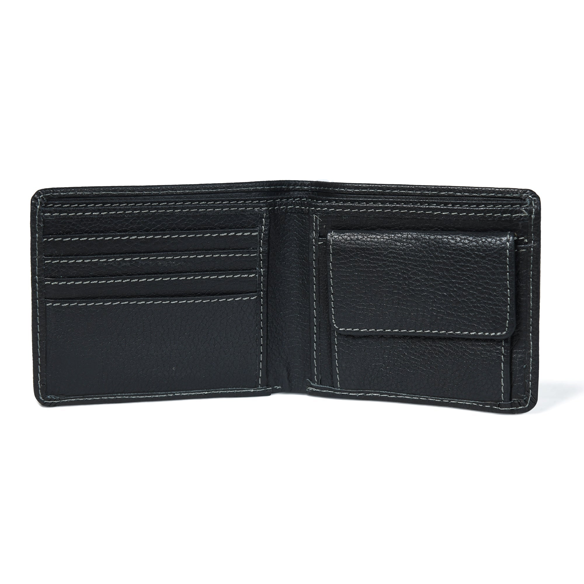 Classic Black Leather Wallet - Overture Gifts