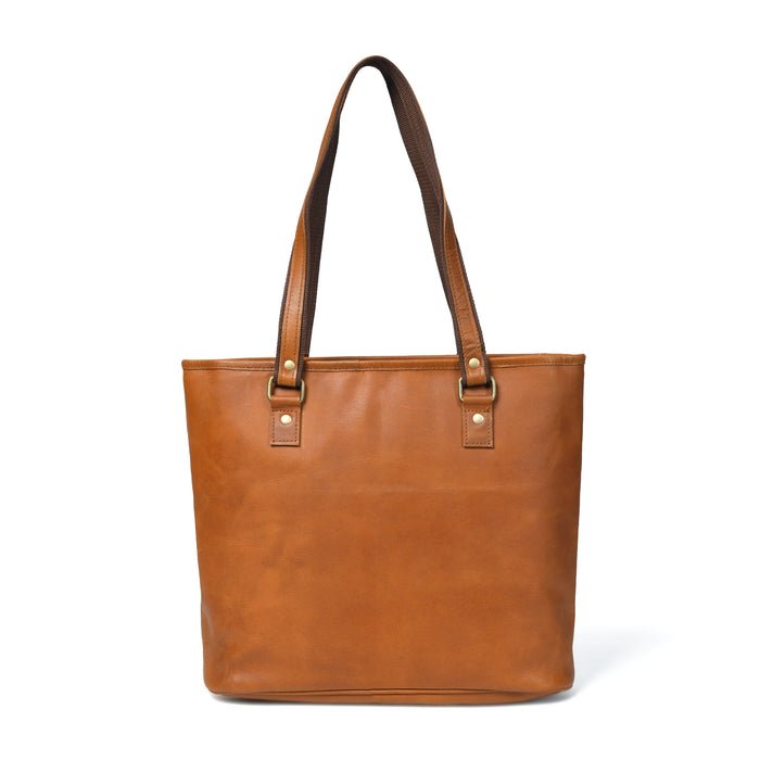 Classic Chic Genuine Leather Tote - Overture Gifts