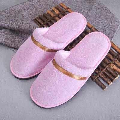 Classic Comfy Plush Slippers Star Thickening Antiskid Hotel Guest Room Home Slip On House Slippers For Women Indoor Outdoor Women's Bedroom Slippers Warm Soft Unisex Slippers - Overture Gifts