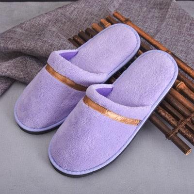 Classic Comfy Plush Slippers Star Thickening Antiskid Hotel Guest Room Home Slip On House Slippers For Women Indoor Outdoor Women's Bedroom Slippers Warm Soft Unisex Slippers - Overture Gifts