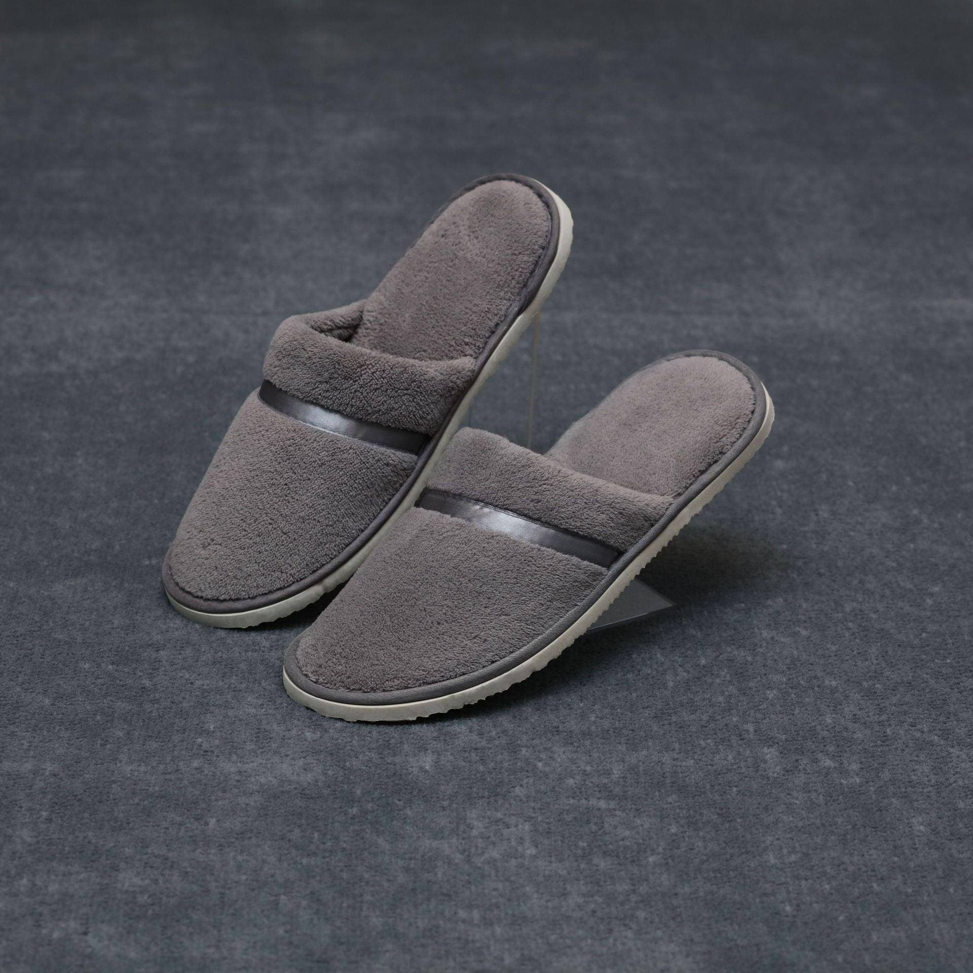 Classic Comfy Plush Slippers Star Thickening Antiskid Hotel Guest Room Home Slip On House Slippers For Women Indoor Outdoor Women's Bedroom Slippers Warm Soft Unisex Slippers - Overture Gifts
