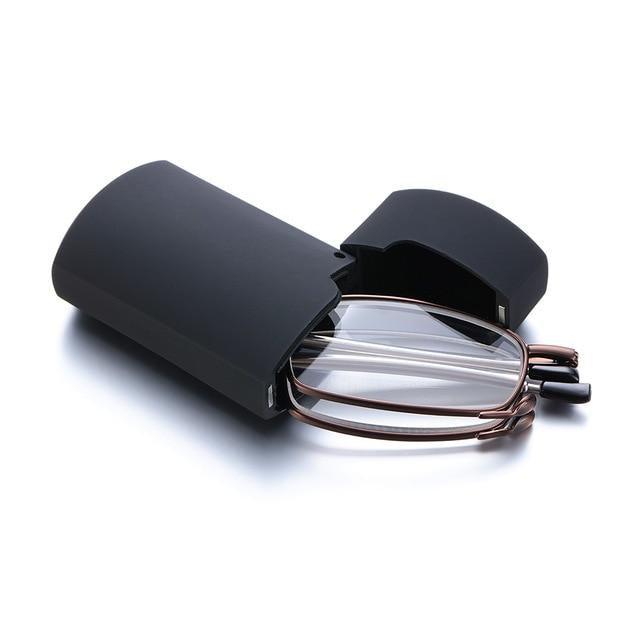 Classic Fashionable Folding Reading Glasses With Case For Men Women Telescopic Rotation Eyeglasses Includes Glasses Case Blue Light Blocking Reading Glasses Folding Reading Glasses, Small Folding Readers for Men Women