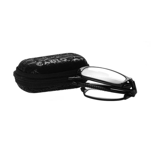 Classic Fashionable Folding Reading Glasses With Case For Men Women Telescopic Rotation Eyeglasses Includes Glasses Case Blue Light Blocking Reading Glasses Folding Reading Glasses, Small Folding Readers for Men Women