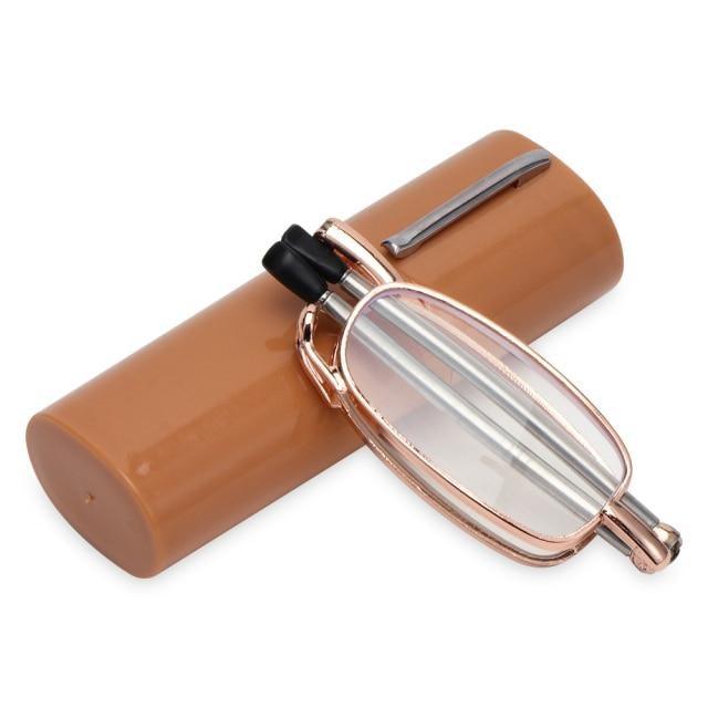 Classic Fashionable Folding Reading Glasses With Case For Men Women Telescopic Rotation Eyeglasses Includes Glasses Case Blue Light Blocking Reading Glasses Folding Reading Glasses, Small Folding Readers for Men Women