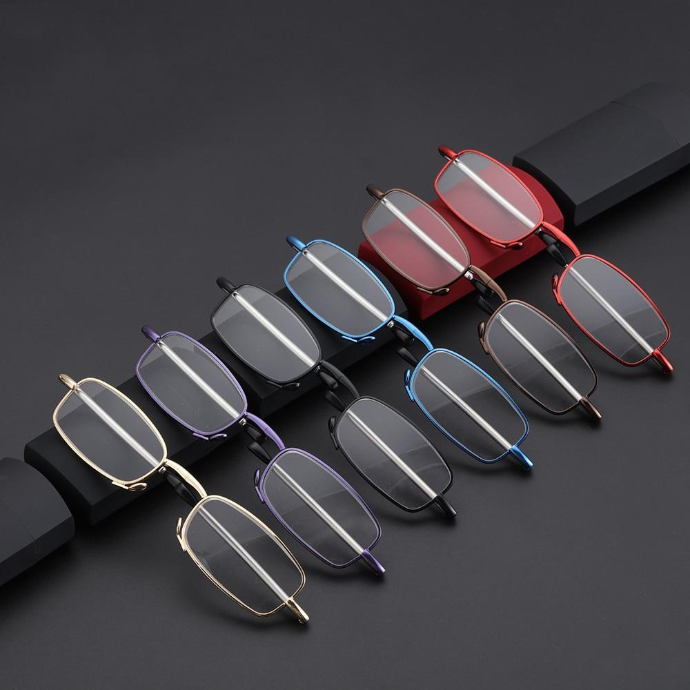 Classic Fashionable Folding Reading Glasses With Case For Men Women Telescopic Rotation Eyeglasses Includes Glasses Case Blue Light Blocking Reading Glasses Folding Reading Glasses, Small Folding Readers for Men Women