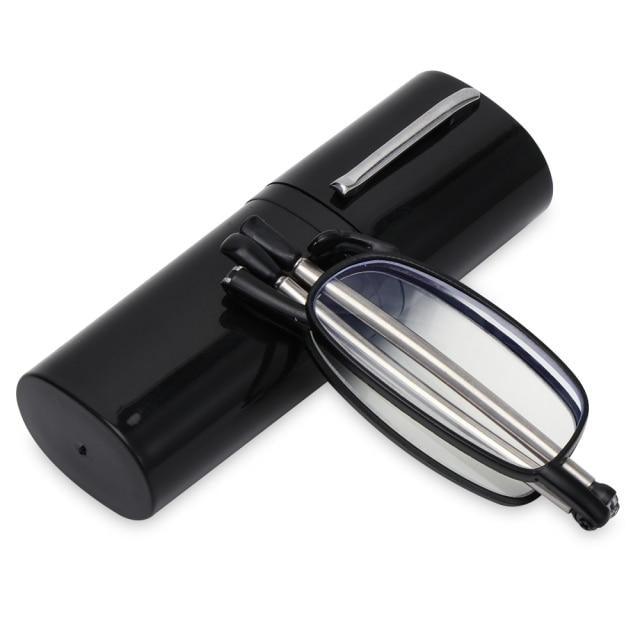 Classic Fashionable Folding Reading Glasses With Case For Men Women Telescopic Rotation Eyeglasses Includes Glasses Case Blue Light Blocking Reading Glasses Folding Reading Glasses, Small Folding Readers for Men Women