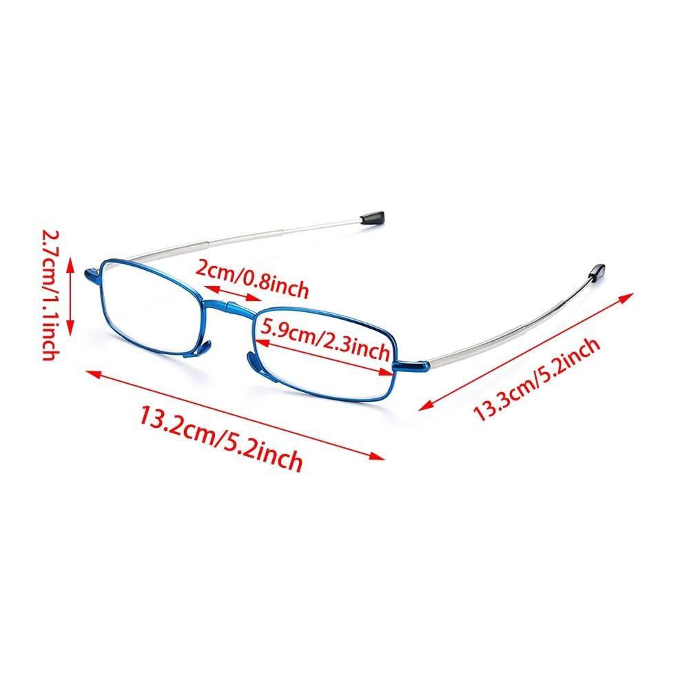 Classic Fashionable Folding Reading Glasses With Case For Men Women Telescopic Rotation Eyeglasses Includes Glasses Case Blue Light Blocking Reading Glasses Folding Reading Glasses, Small Folding Readers for Men Women