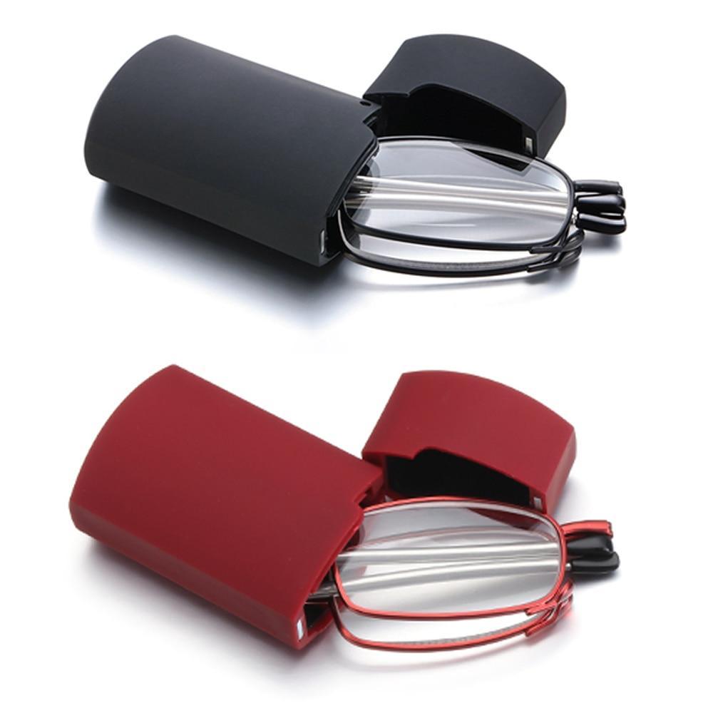 Classic Fashionable Folding Reading Glasses With Case For Men Women Telescopic Rotation Eyeglasses Includes Glasses Case Blue Light Blocking Reading Glasses Folding Reading Glasses, Small Folding Readers for Men Women