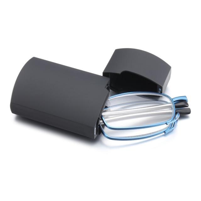 Classic Fashionable Folding Reading Glasses With Case For Men Women Telescopic Rotation Eyeglasses Includes Glasses Case Blue Light Blocking Reading Glasses Folding Reading Glasses, Small Folding Readers for Men Women