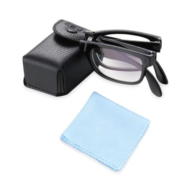 Classic Fashionable Folding Reading Glasses With Case For Men Women Telescopic Rotation Eyeglasses Includes Glasses Case Blue Light Blocking Reading Glasses Folding Reading Glasses, Small Folding Readers for Men Women