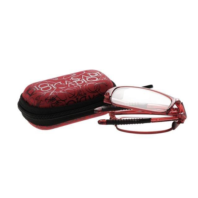 Classic Fashionable Folding Reading Glasses With Case For Men Women Telescopic Rotation Eyeglasses Includes Glasses Case Blue Light Blocking Reading Glasses Folding Reading Glasses, Small Folding Readers for Men Women