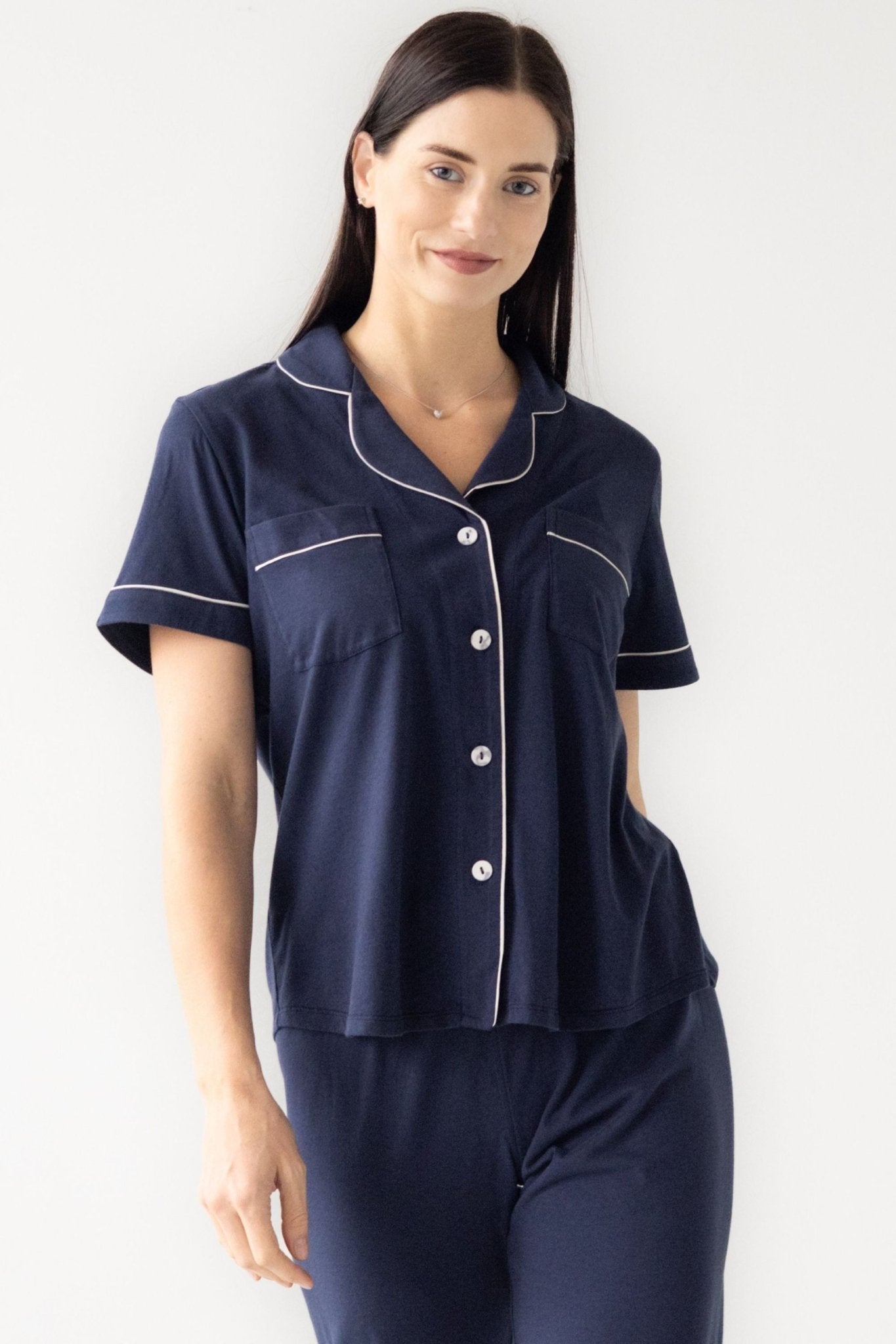 Classic Luxury Capri Pajamas in Brushed Pima Cotton - Overture Gifts