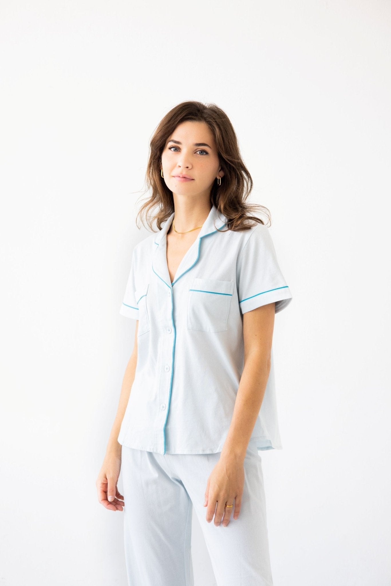 Classic Luxury Capri Pajamas in Brushed Pima Cotton - Overture Gifts