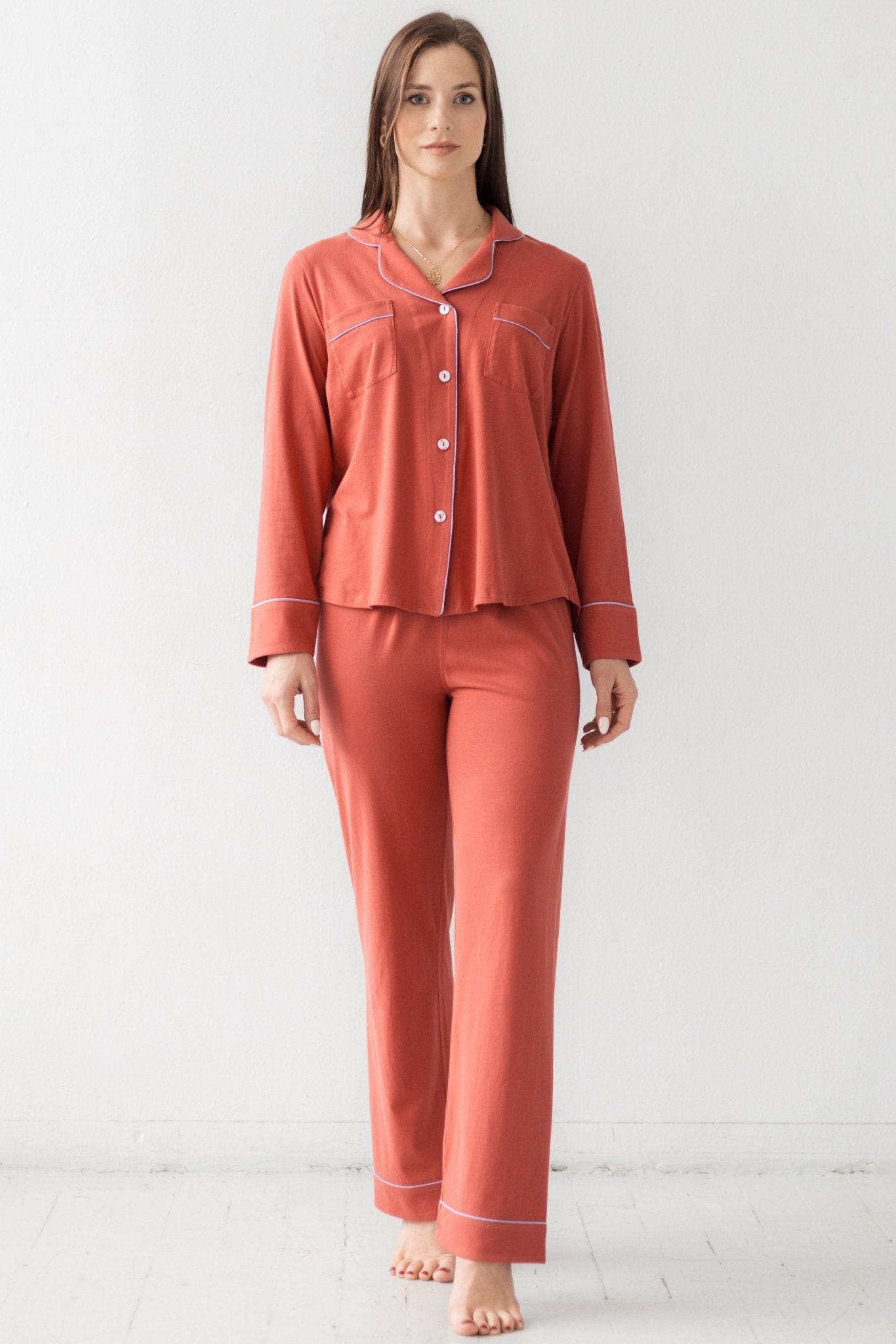 Classic Luxury Pajamas in Brushed Pima Cotton - Overture Gifts