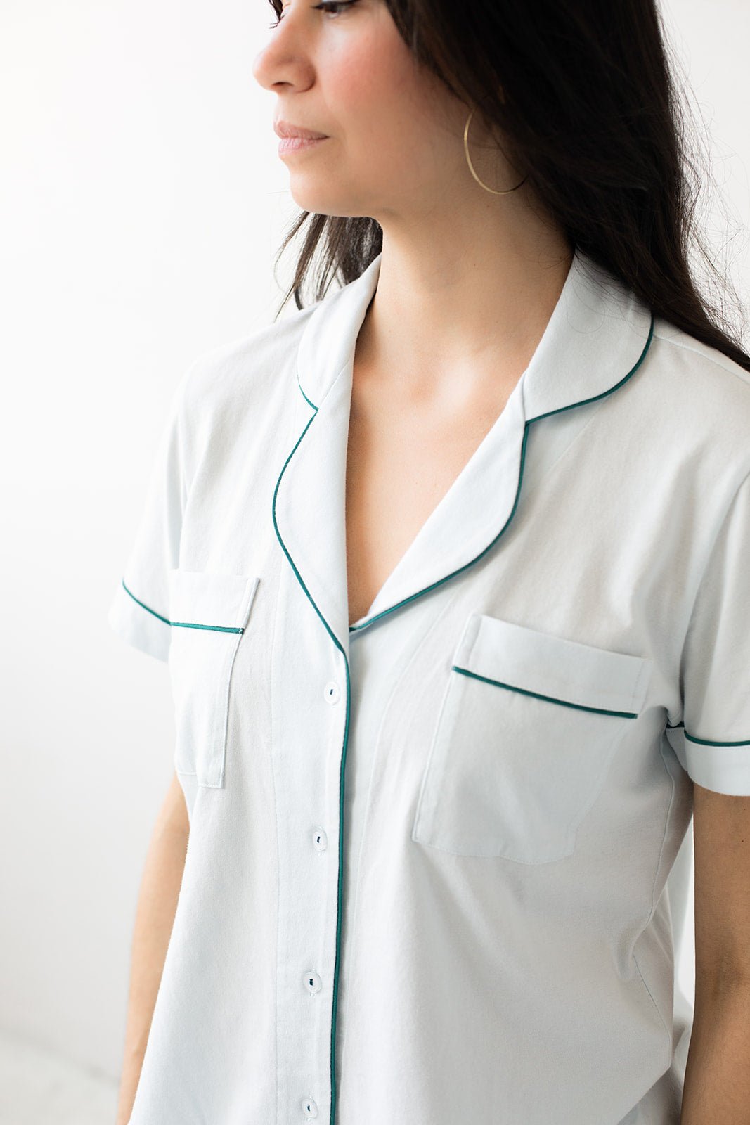 Classic Luxury Shorties Pajamas in Brushed Pima Cotton - Overture Gifts