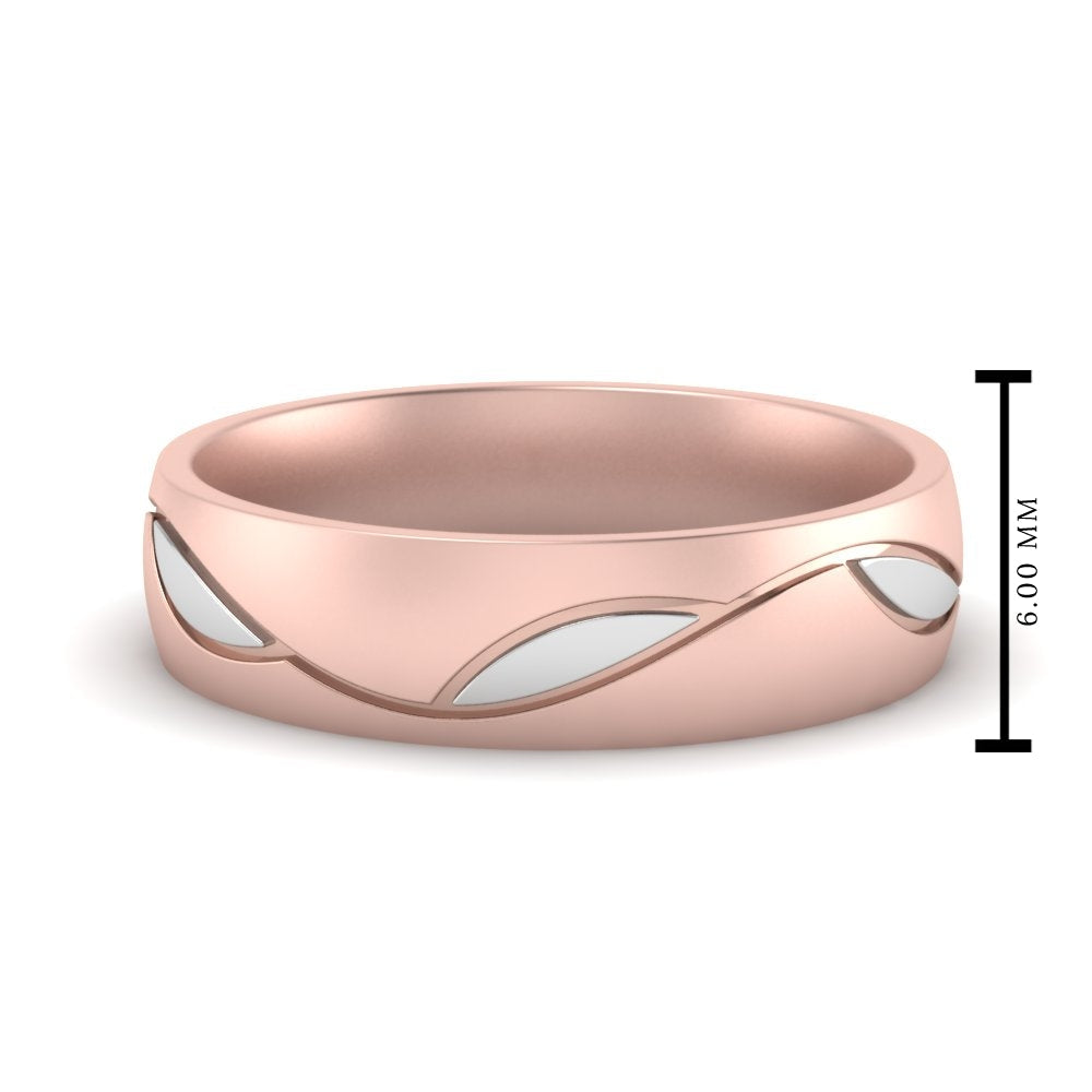 Comfort Fit Two Tone Mens Band