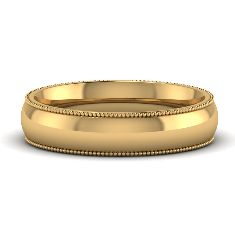 Comfort Fit Wedding Band Milgrain Edge