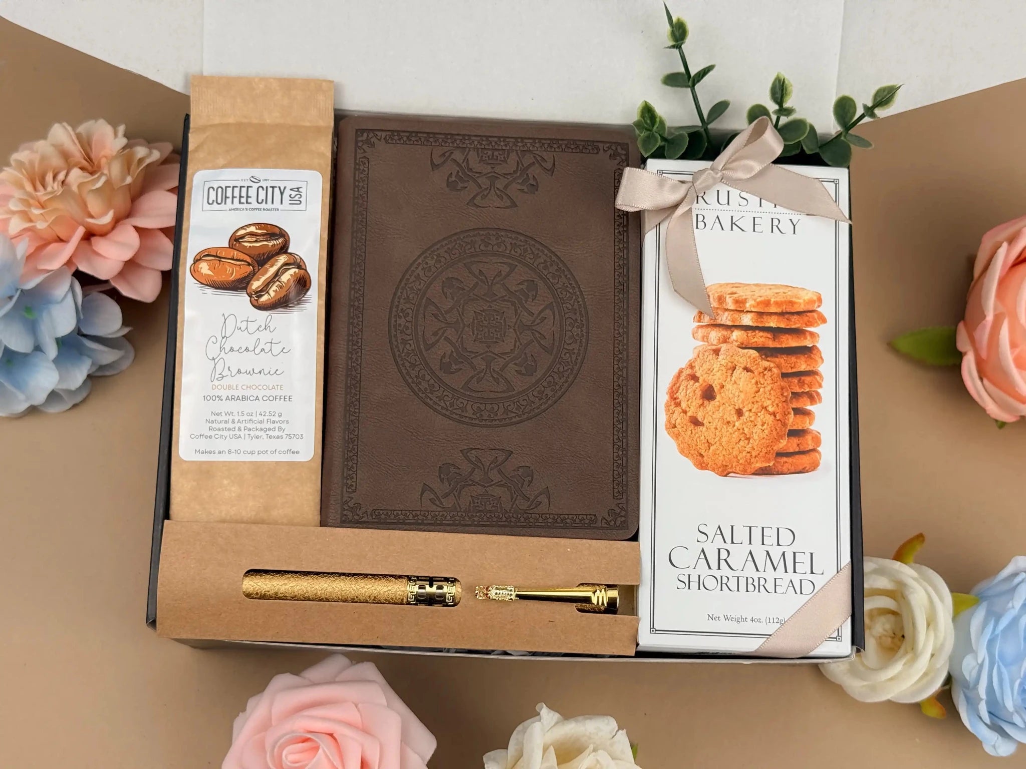 Corporate Gift Box for Employees & Coworkers with Journal, Pen & Gourmet Treats - Overture Gifts