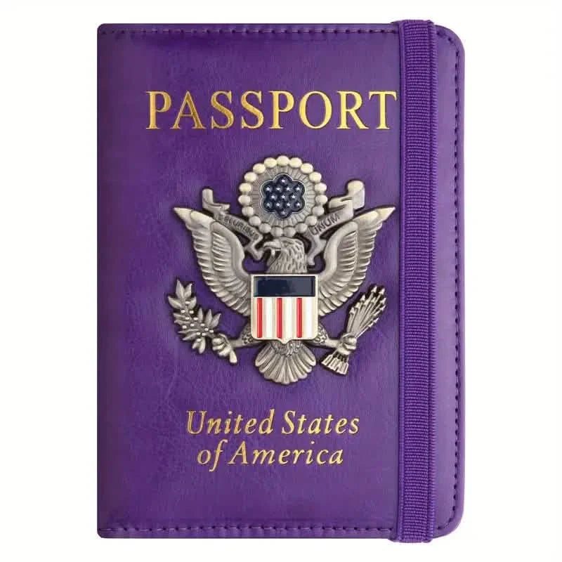 Creative Passport Holder Cover With 3D Metal Badge - Overture Gifts