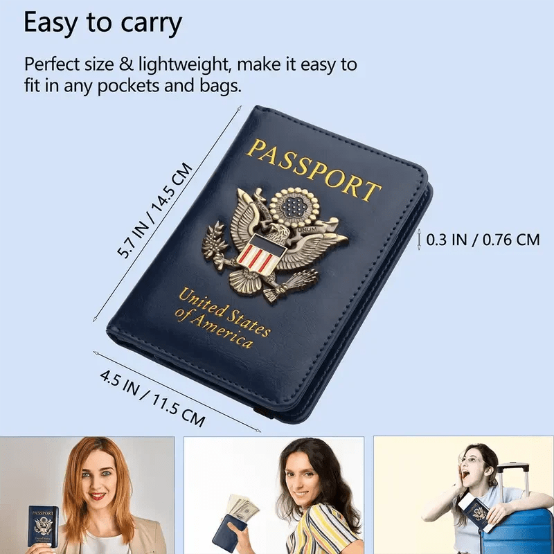 Creative Passport Holder Cover With 3D Metal Badge - Overture Gifts