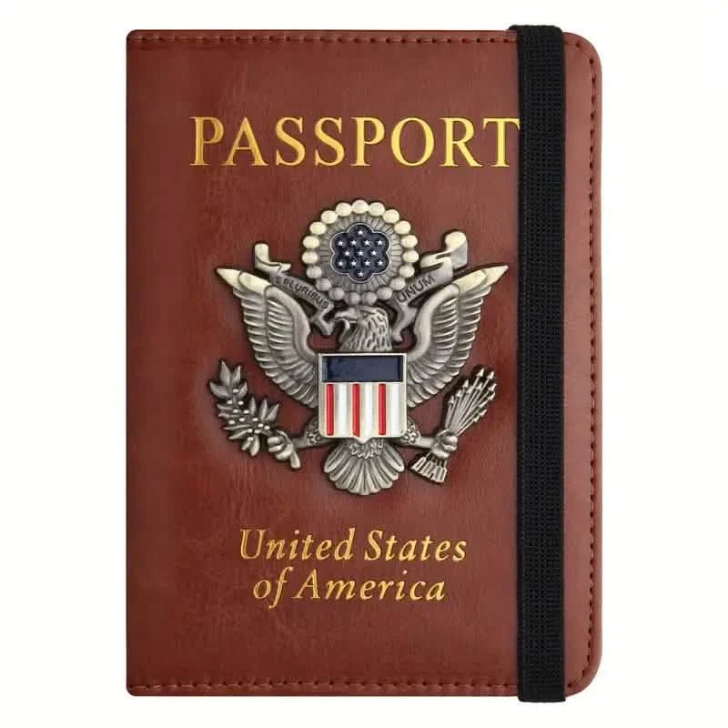 Creative Passport Holder Cover With 3D Metal Badge - Overture Gifts