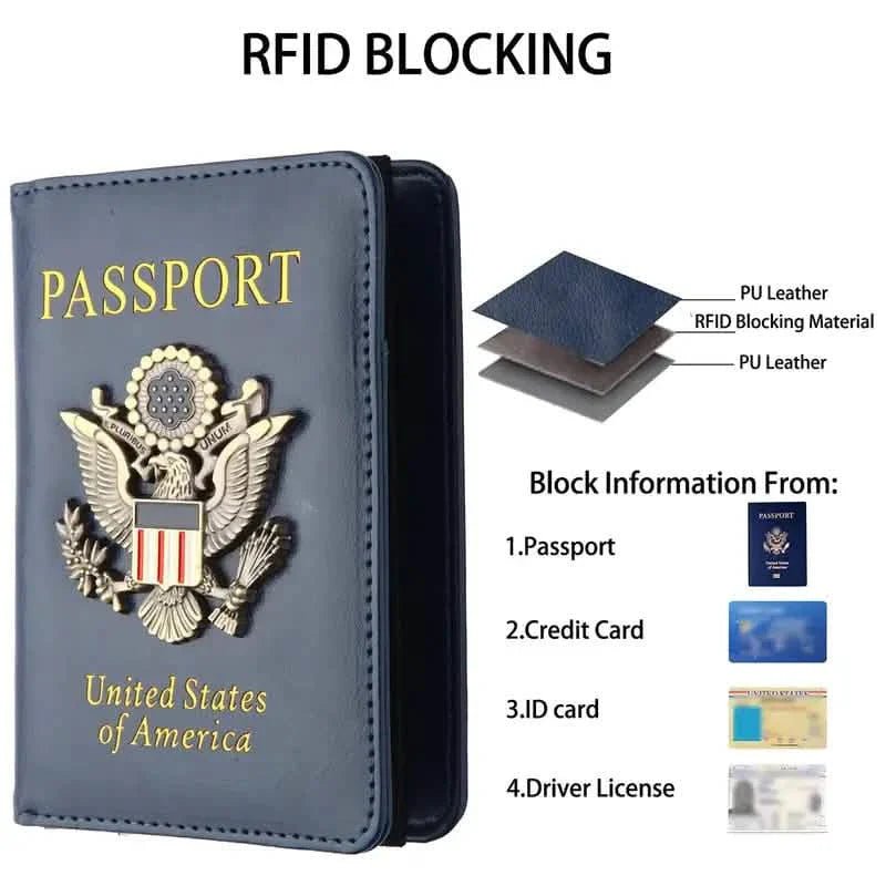 Creative Passport Holder Cover With 3D Metal Badge - Overture Gifts