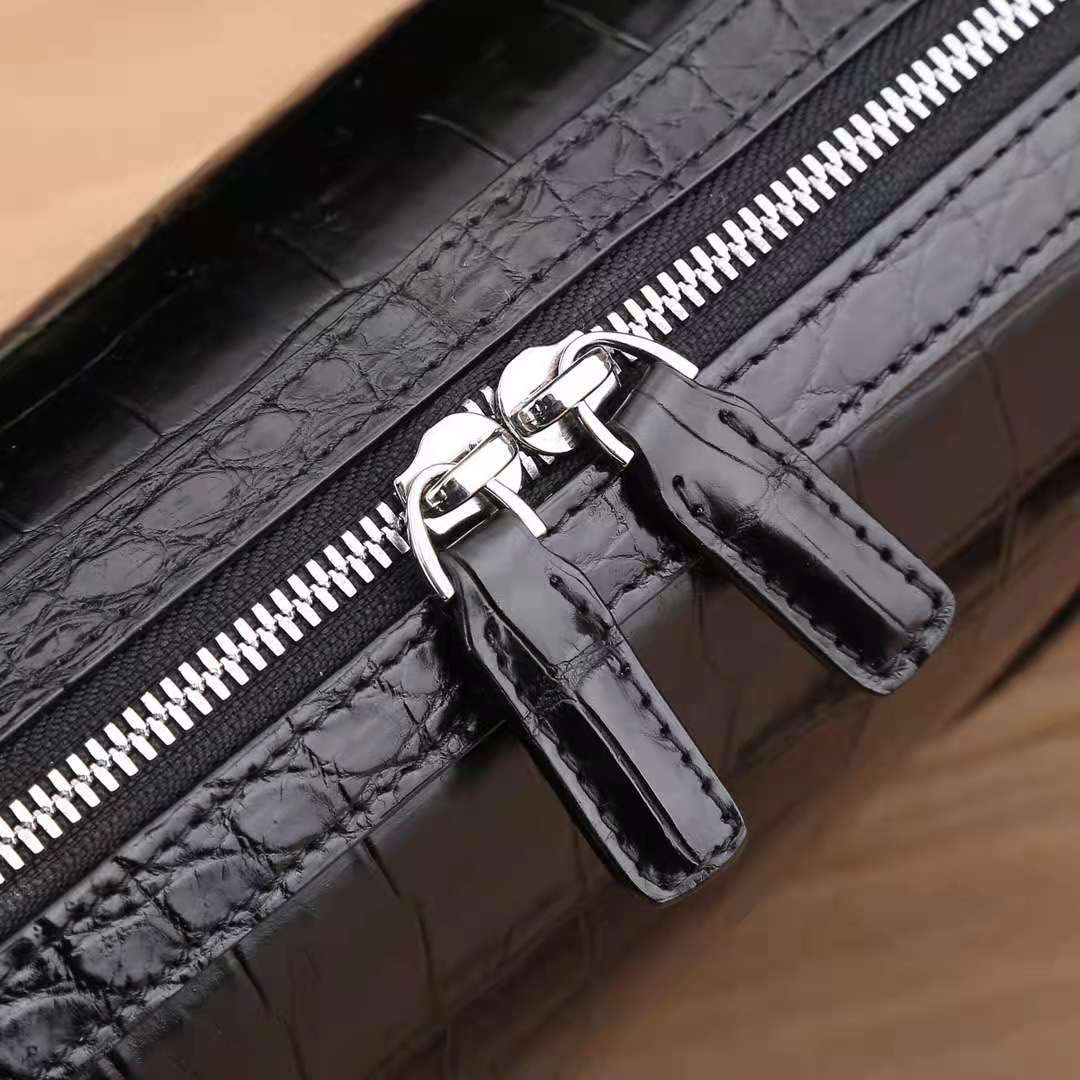Crocodile belly Briefcase Handmade Business Laptop Bag Men's - Overture Gifts