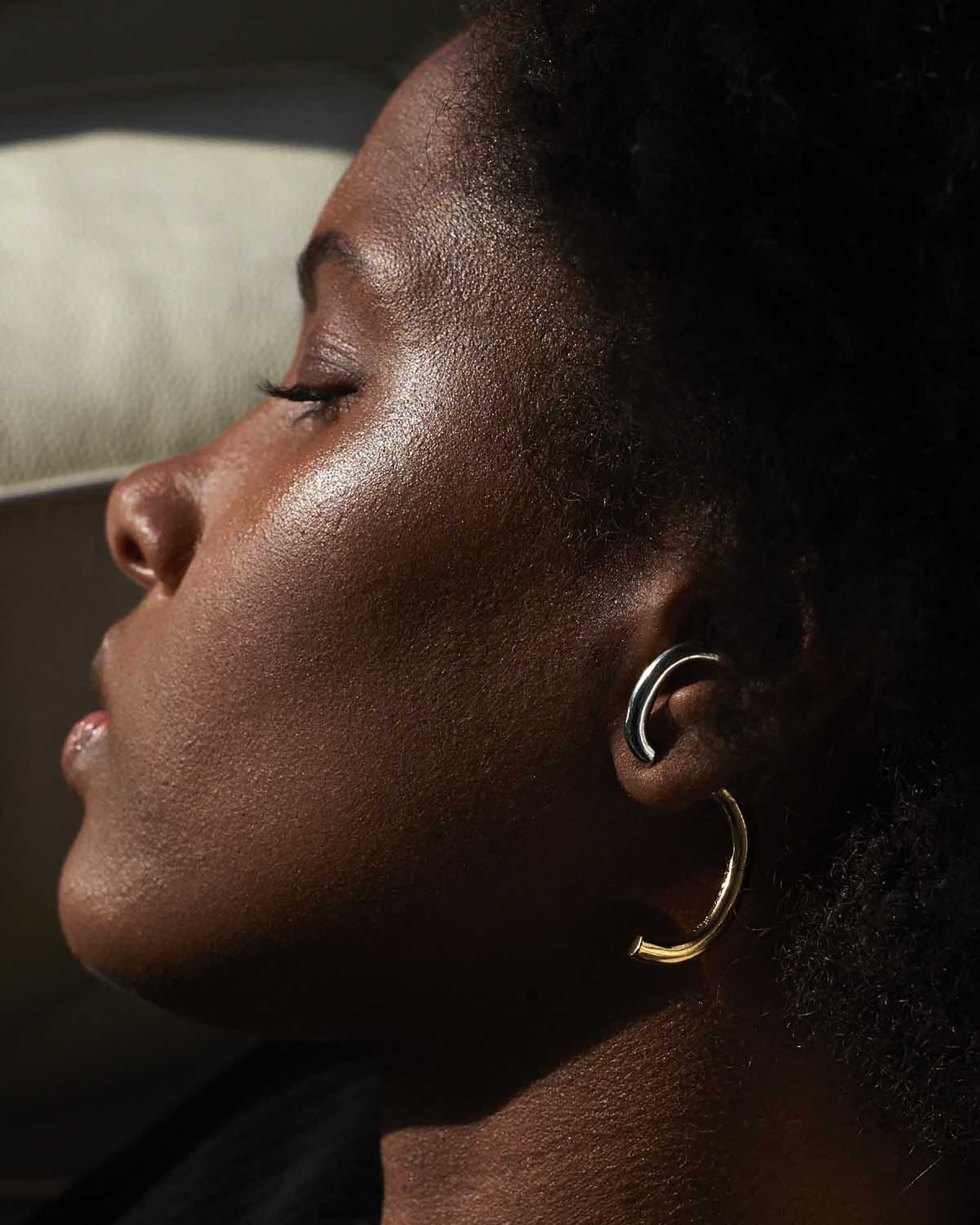 Luna Two-Tone Earrings