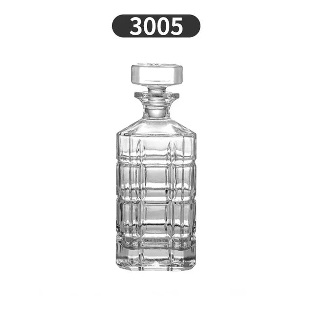 Crystal Glass Whiskey Decanter, Lead-Free, Luxury Barware, Wine Bottle, Home Party, 750ml - Overture Gifts