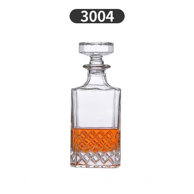 Crystal Glass Whiskey Decanter, Lead-Free, Luxury Barware, Wine Bottle, Home Party, 750ml - Overture Gifts