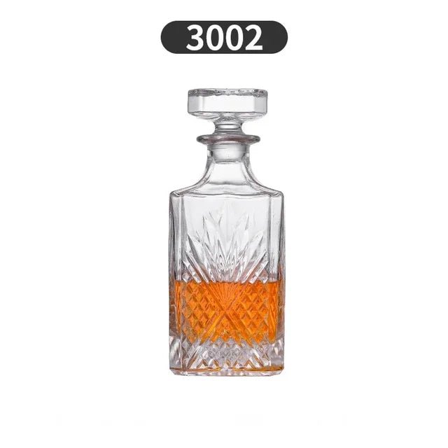 Crystal Glass Whiskey Decanter, Lead-Free, Luxury Barware, Wine Bottle, Home Party, 750ml - Overture Gifts