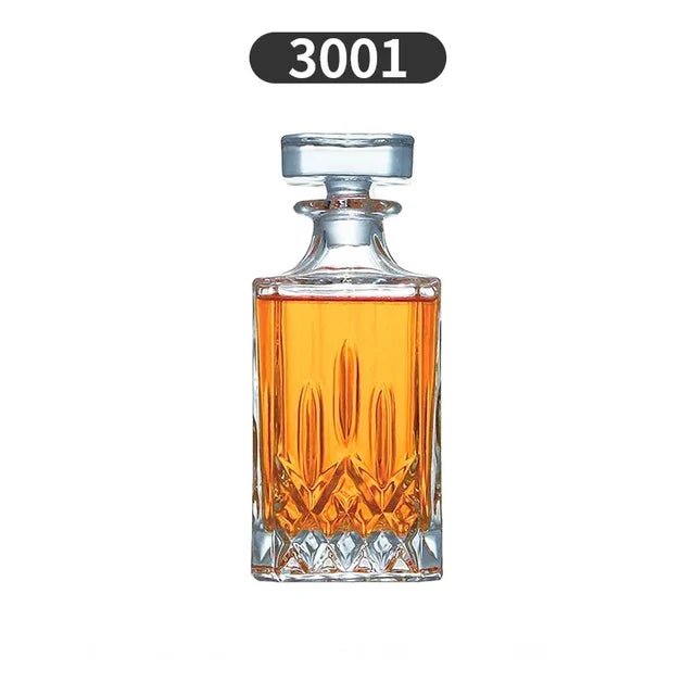 Crystal Glass Whiskey Decanter, Lead-Free, Luxury Barware, Wine Bottle, Home Party, 750ml - Overture Gifts