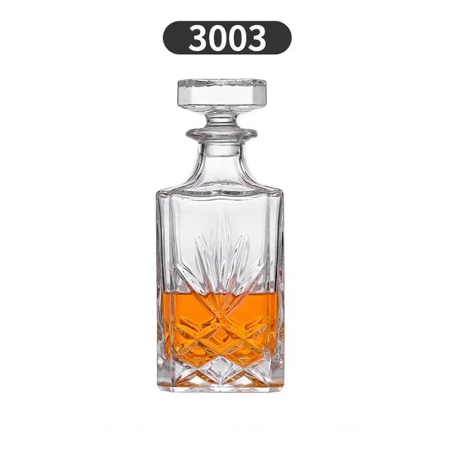 Crystal Glass Whiskey Decanter, Lead-Free, Luxury Barware, Wine Bottle, Home Party, 750ml - Overture Gifts
