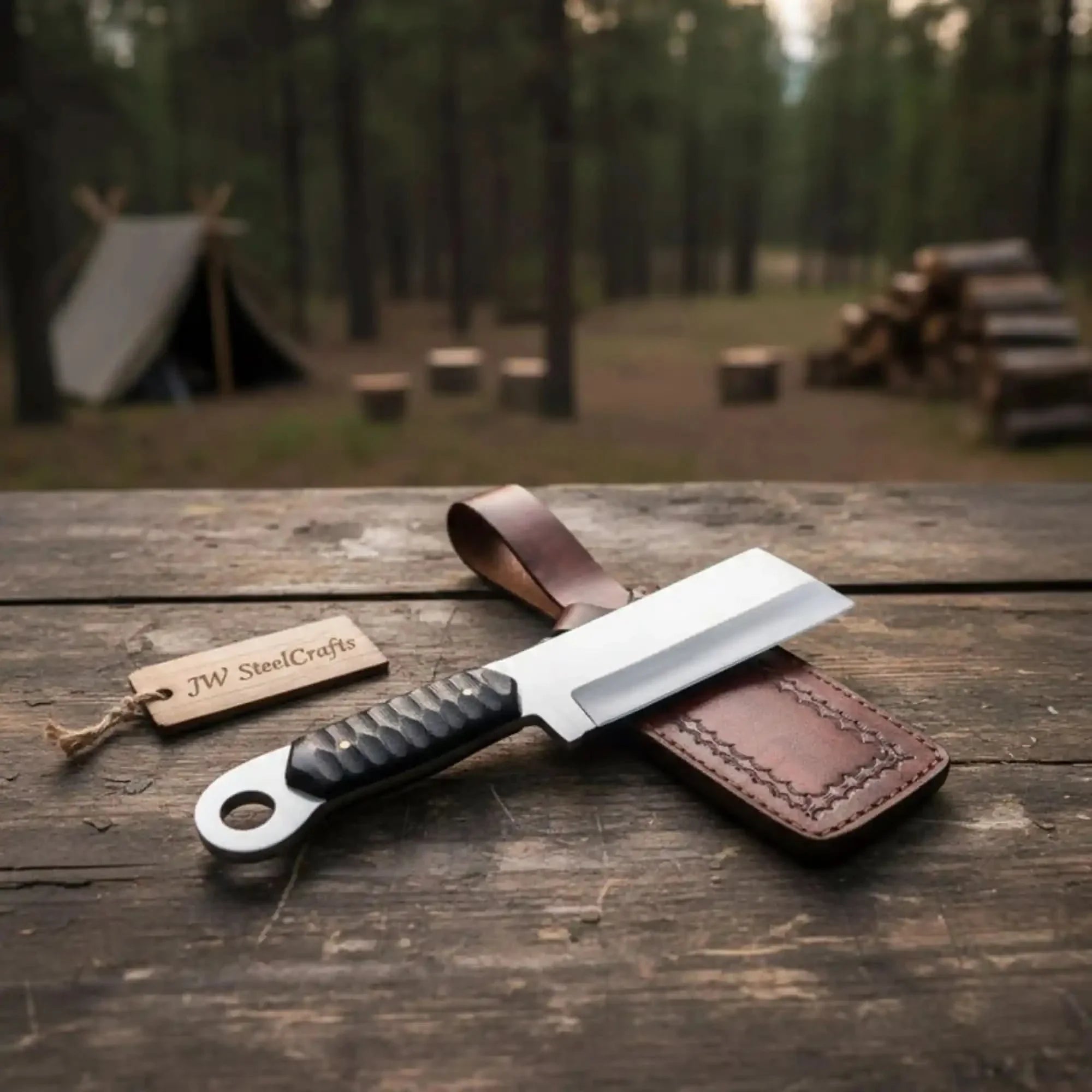 Custom hand Made D2 Steel Tanto knife MB-0094