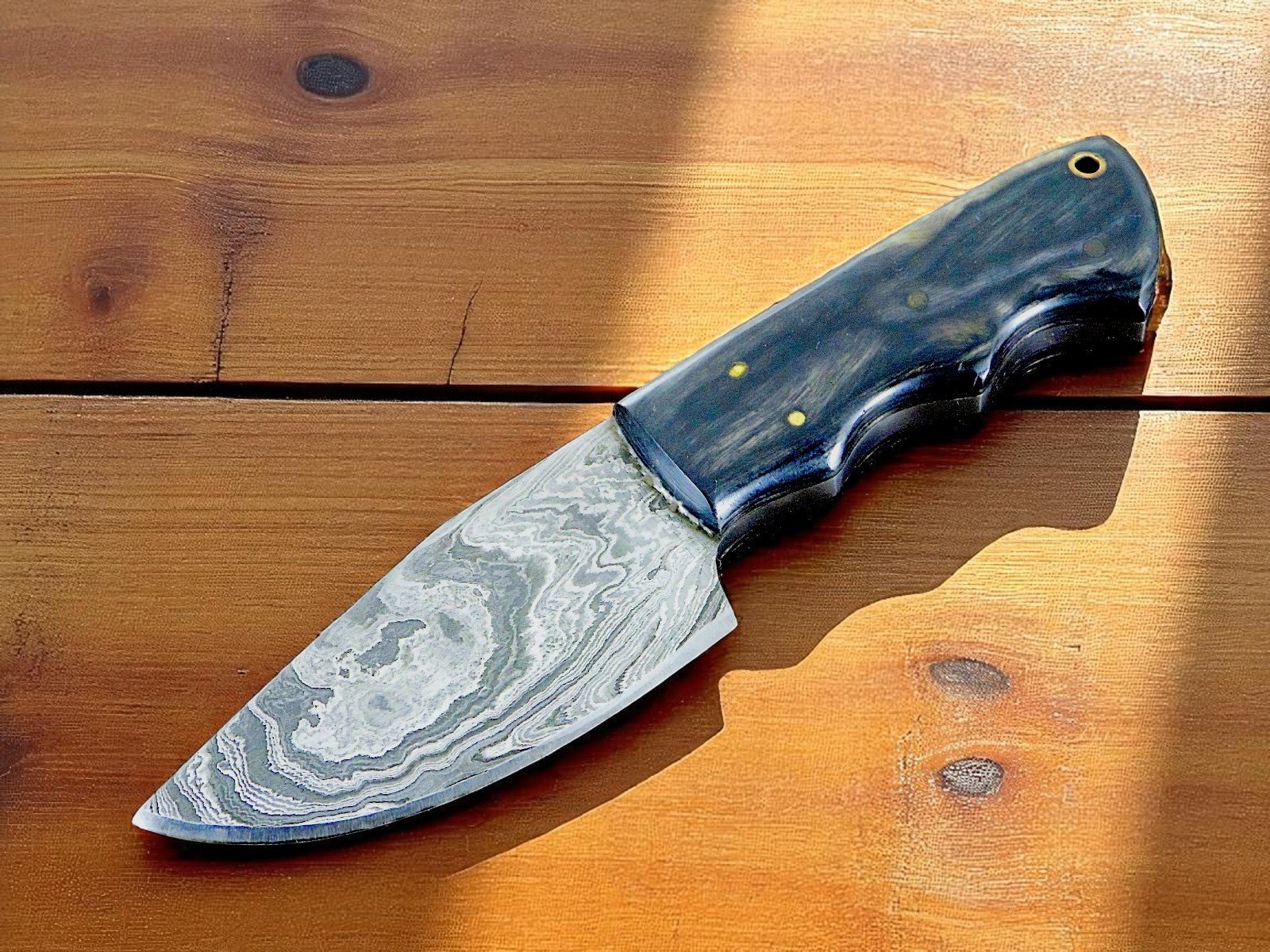 Custom Handmade Damascus Skinning Knives - Overture Gifts