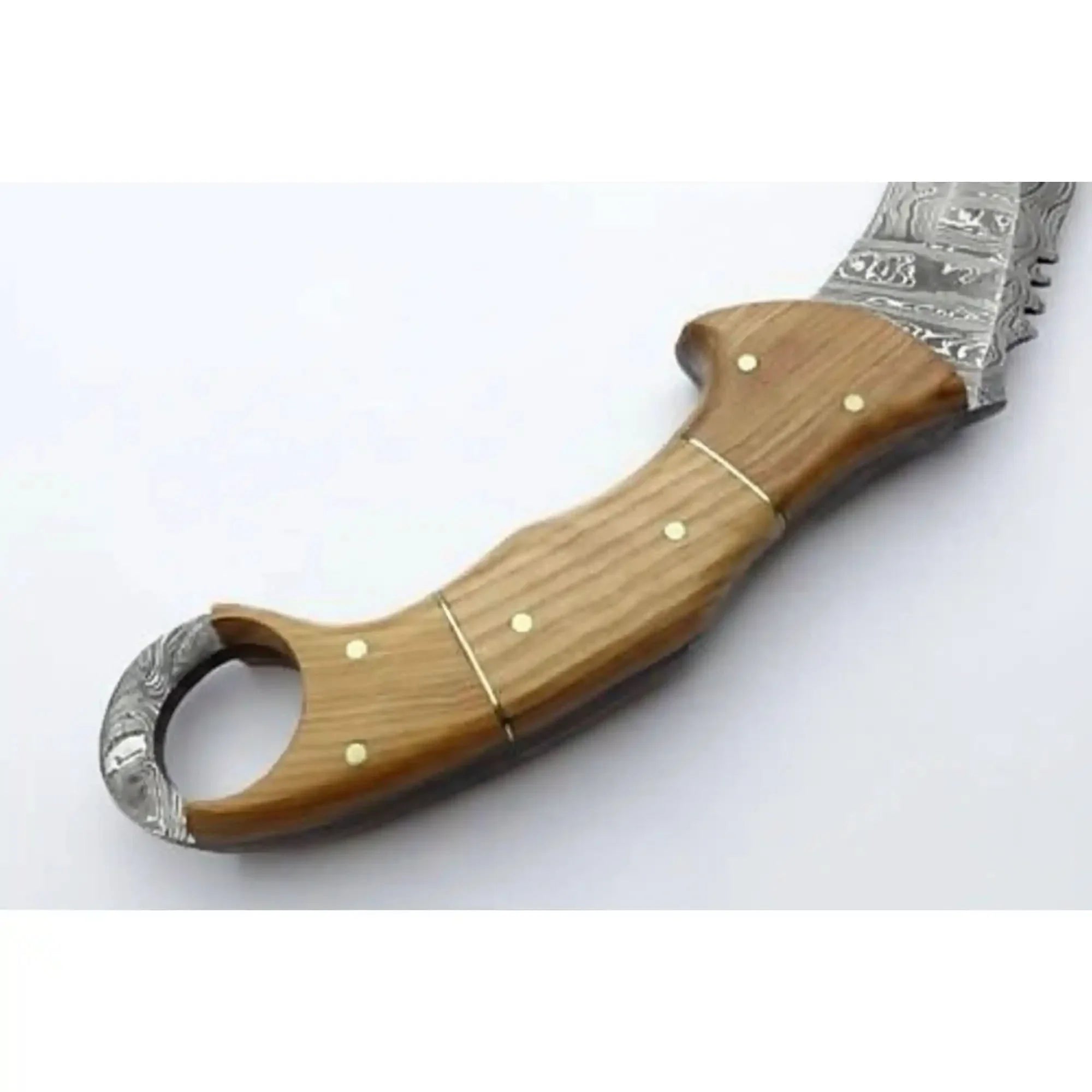 Custom Handmade Damascus Steel Full Tang Karambit Knife