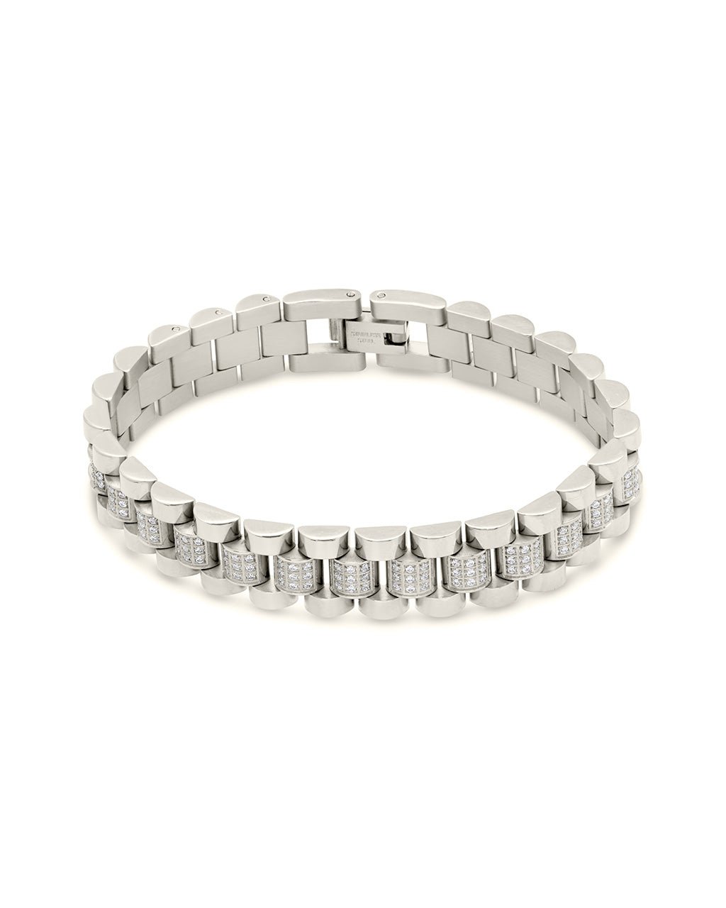 CZ Accent Watch Band Chain Bracelet - Overture Gifts