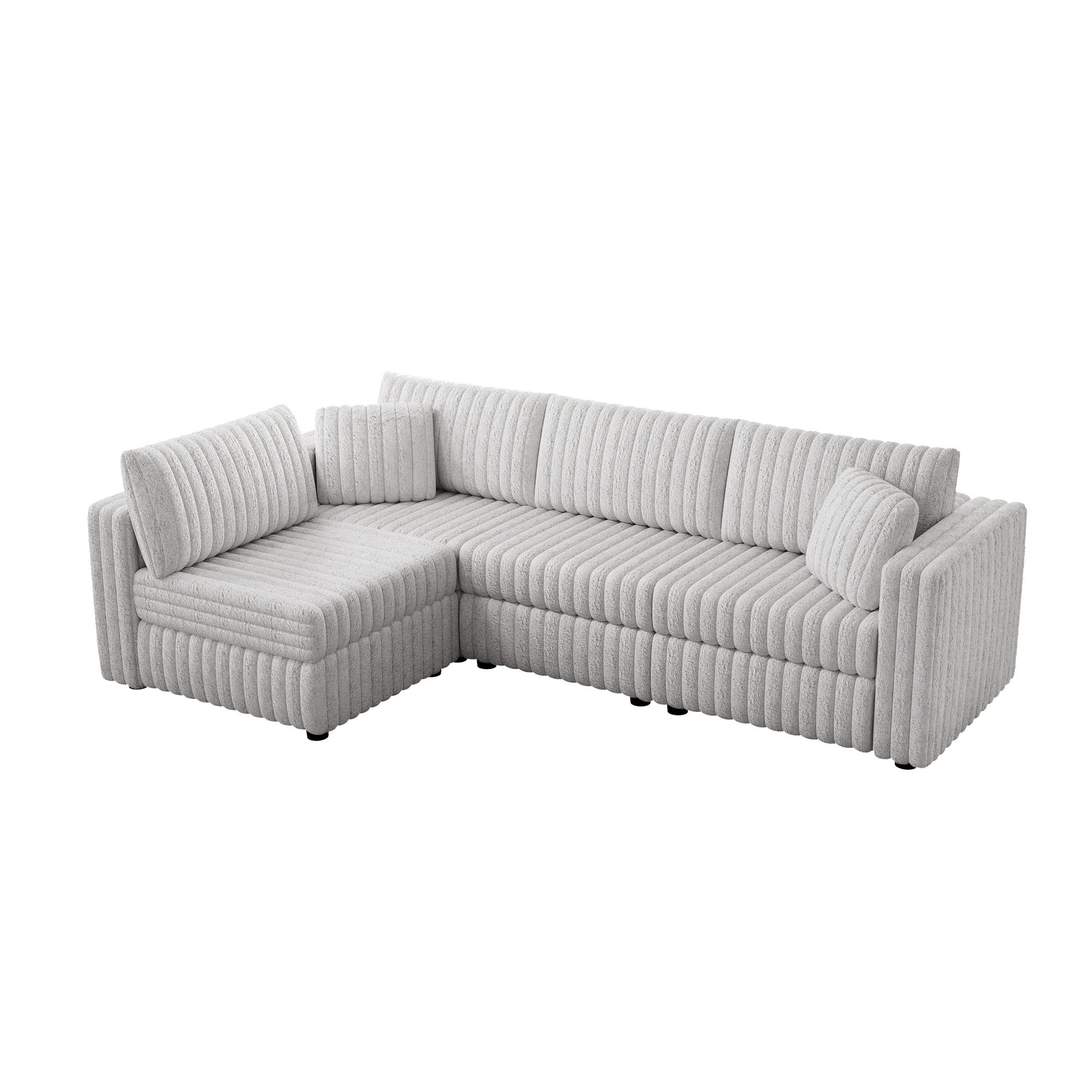 106.3" Soft L-Shaped 4-Person Sofa