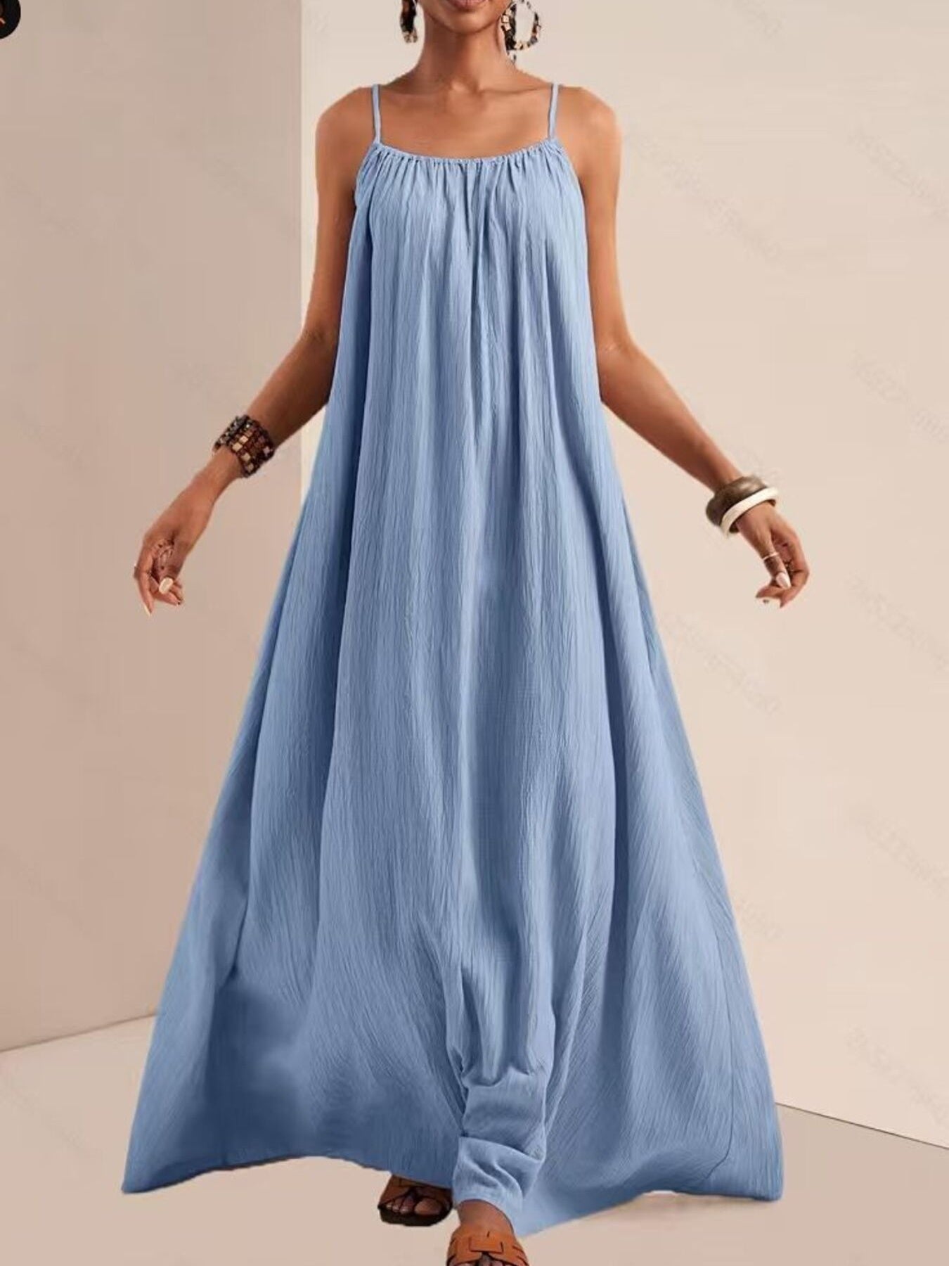 Spaghetti Strap Flowy Maxi Dress