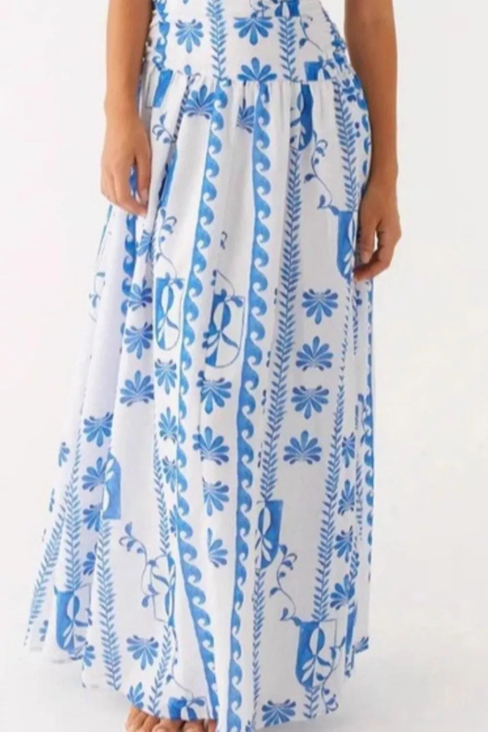 Strapless Ruched Maxi Dress