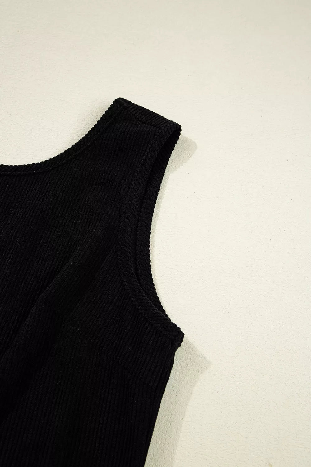 Corduroy Patch Pocket Sleeveless Mini Dress